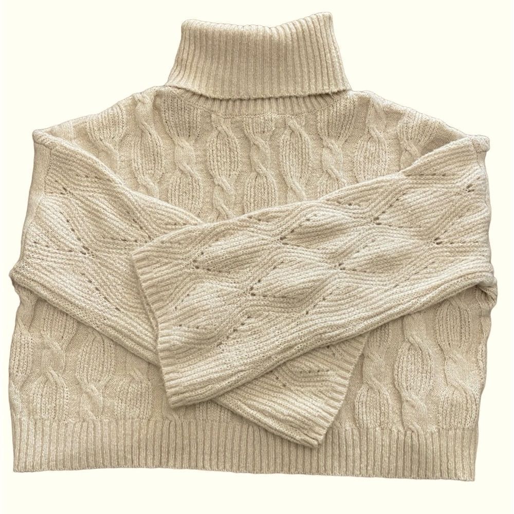 C-+D+M Camel Color TurtleNeck Sweater